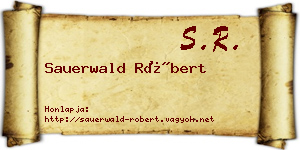 Sauerwald Róbert névjegykártya