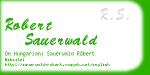 robert sauerwald business card